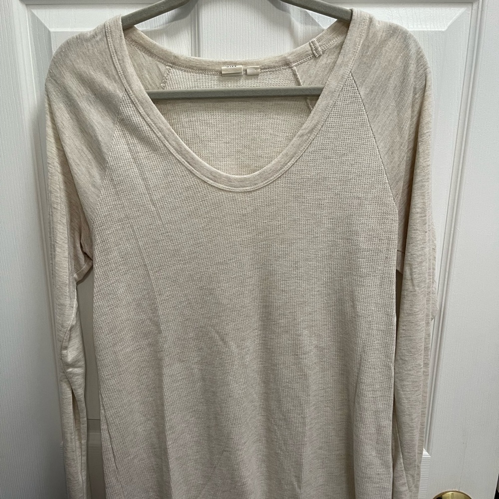 GAP Oversized Waffle Long-sleeve